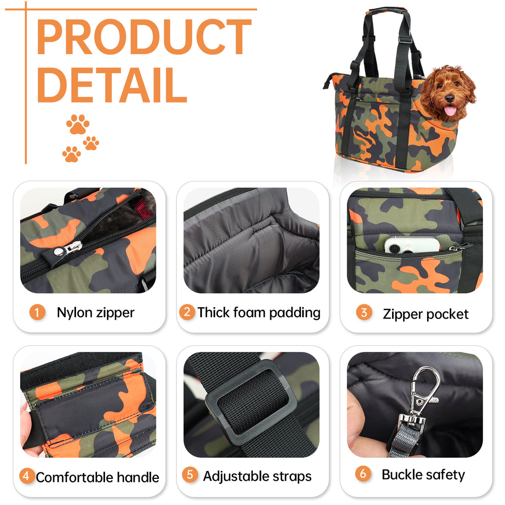 Fashionable Practical Comfortable Dog Shoulder Carrier Tote Bag - Small Size (Ideal for dog/cat below 4kg/9lbs)