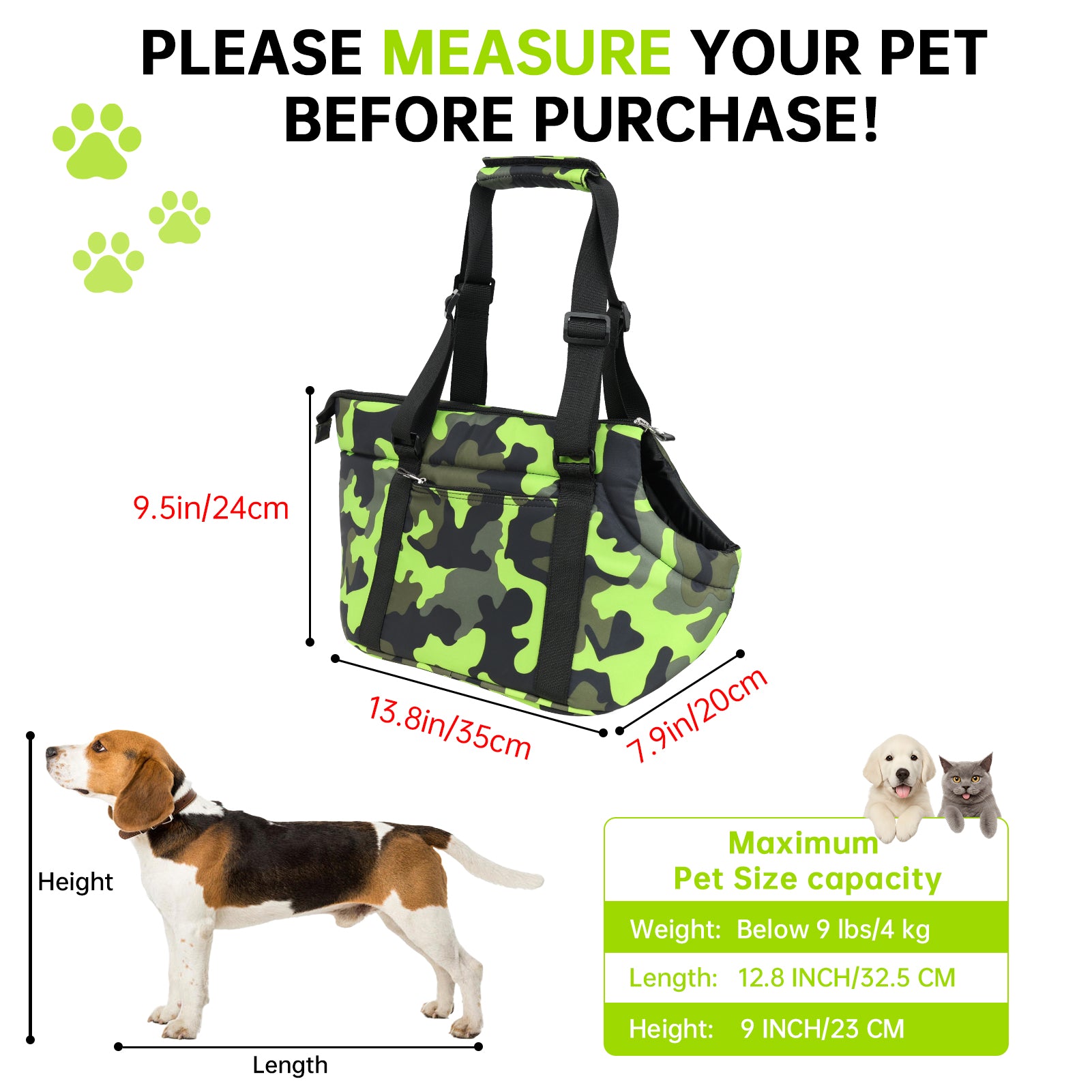Fashionable Practical Comfortable Dog Shoulder Carrier Tote Bag - Large Size (Ideal for dog/cat below 7kg/15.5lbs)