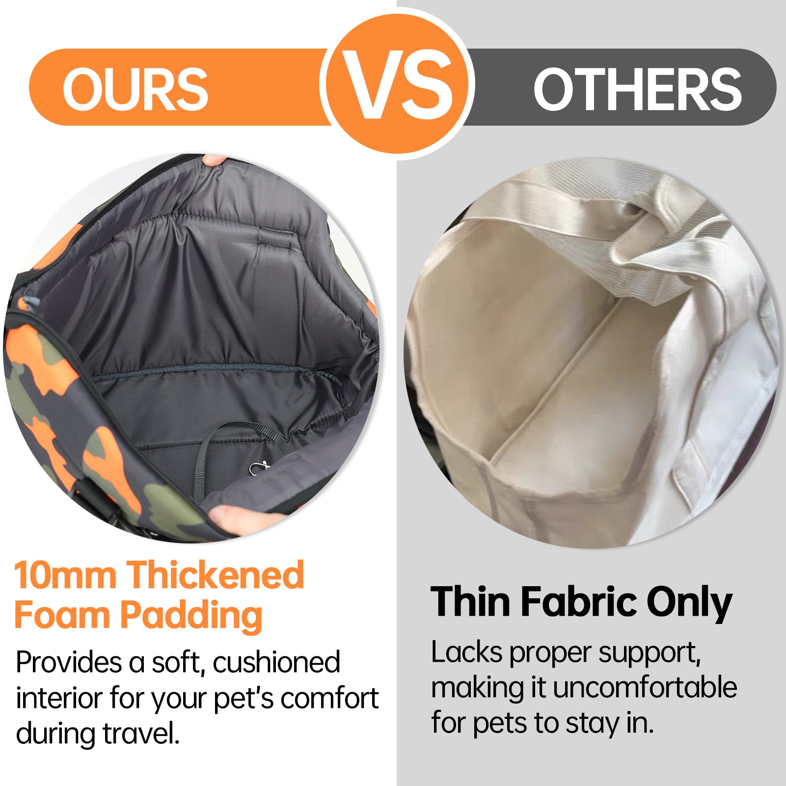 Fashionable Practical Comfortable Dog Shoulder Carrier Tote Bag - Small Size (Ideal for dog/cat below 4kg/9lbs)