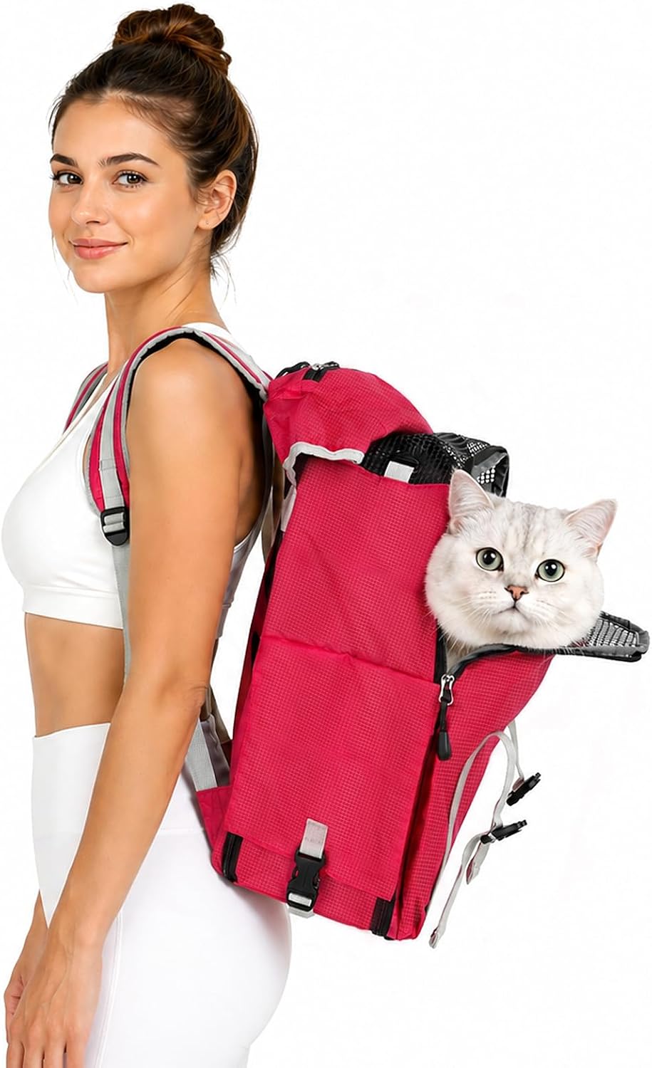 Dog Cat Carrier Backpack for Hiking and Urban Carrying – (Ideal for dog/cat below 7kg/15.5lbs)