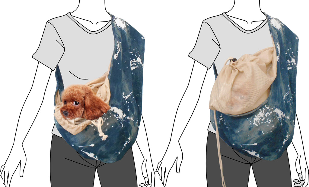 Foldable Denim Dog & Cat Sling Carrier Bag – S (3–5kg / 6.6–11lbs)
