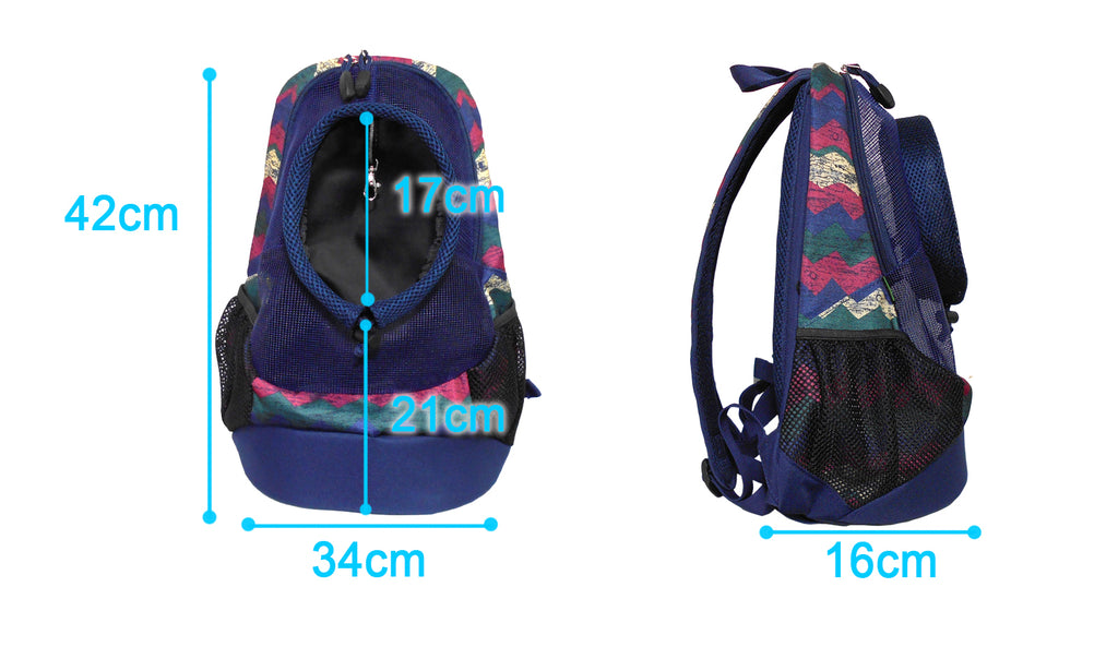 Dog Cat Carrier Mesh Outdoor Backpack - Medium Size (Ideal for dog/cat below 5.5kg/12lbs)