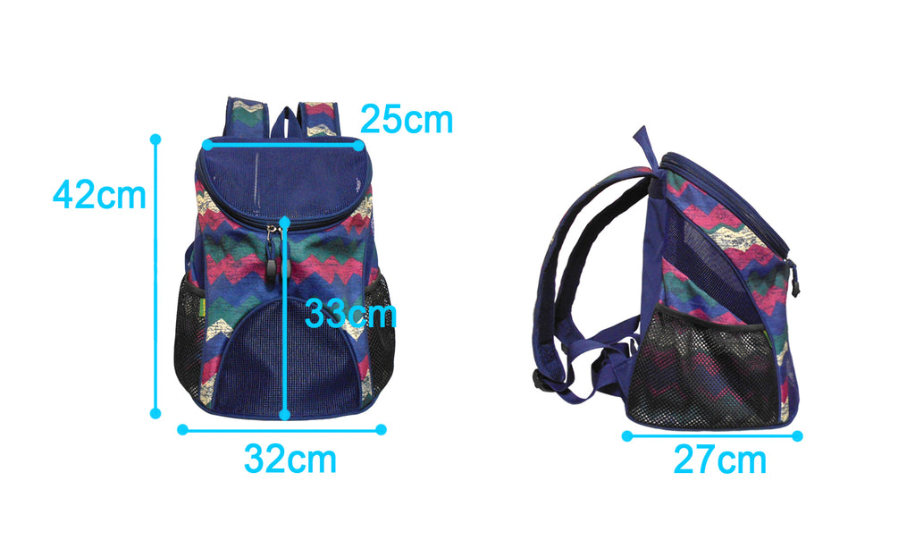Dog Cat Carrier Mesh Outdoor Basket Backpack - Large Size (Ideal for dog/cat below 7.5kg/16.5lbs)