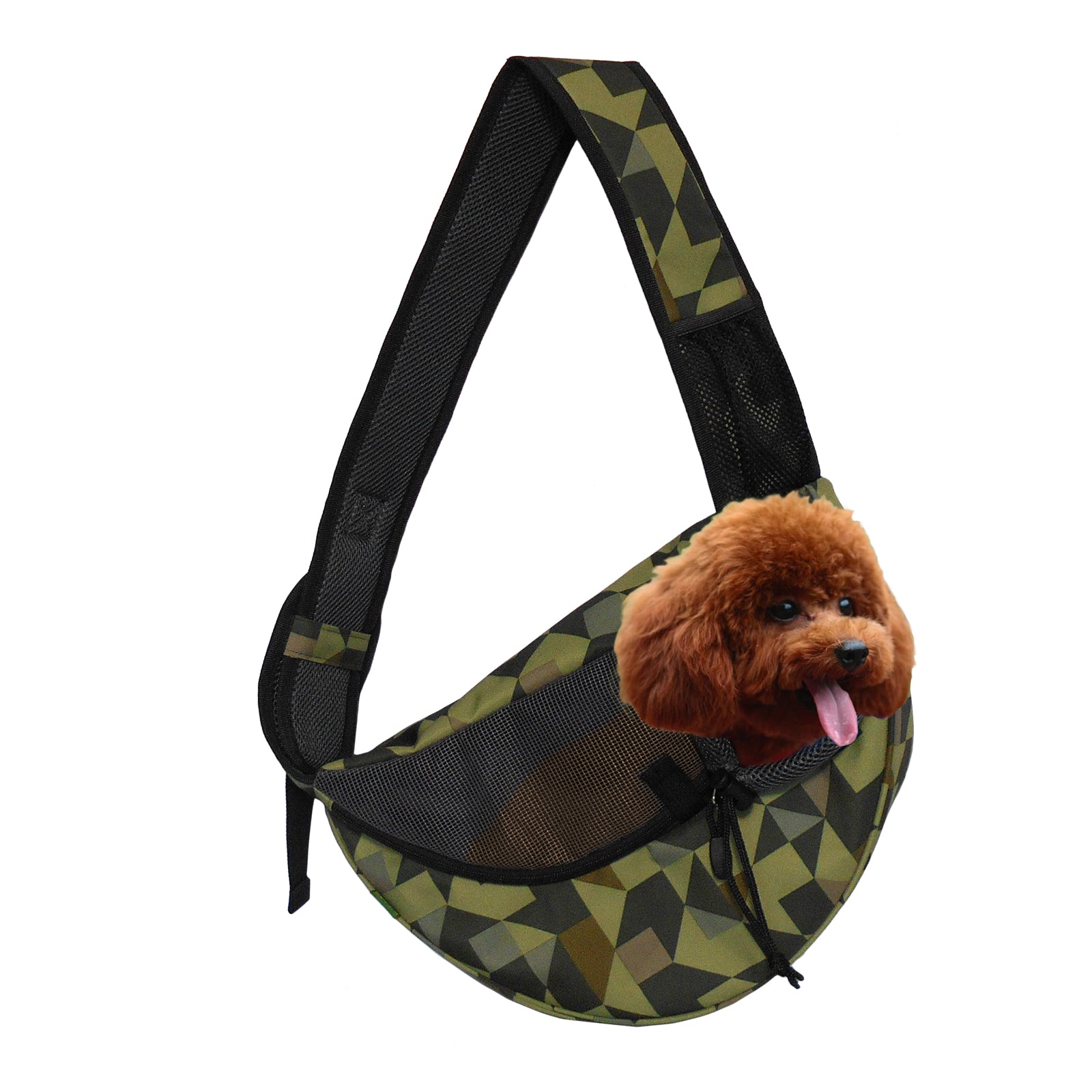 Dog Cat Carrier Mesh Outdoor Shoulder Bag - Medium Size (Ideal for dog/cat below 4.5kg/10lbs)