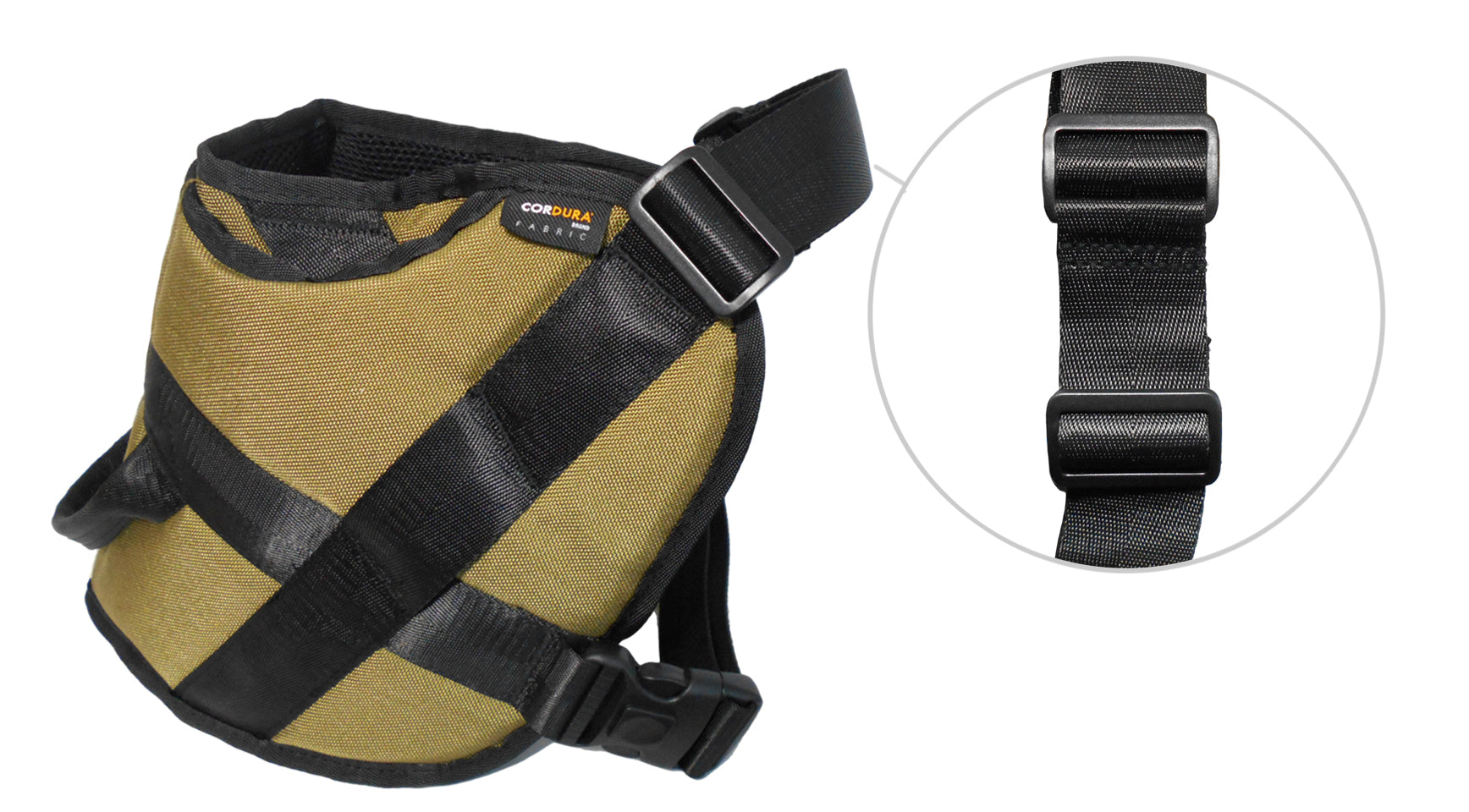 1000D Cordura Nylon Dog Vest Harness With Car Safety Seat Belts For Dog Girth 32"-45"