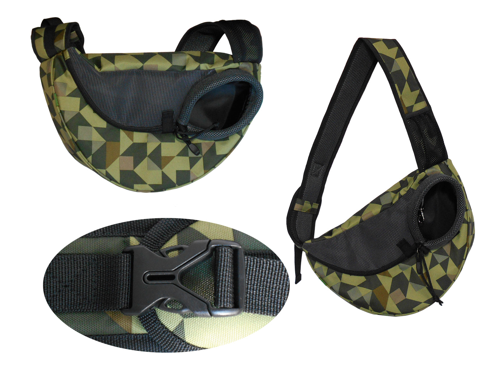 Dog Cat Carrier Mesh Outdoor Shoulder Bag - Medium Size (Ideal for dog/cat below 4.5kg/10lbs)