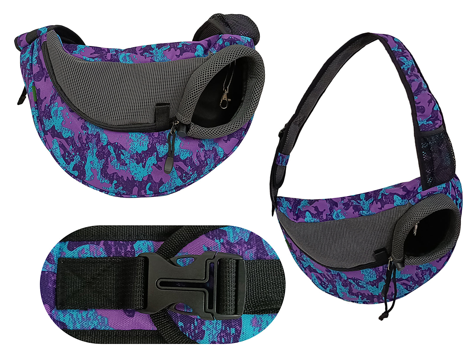 Dog Cat Carrier Mesh Outdoor Shoulder Bag - Small Size (Ideal for dog/cat below 3kg/6.5lbs)