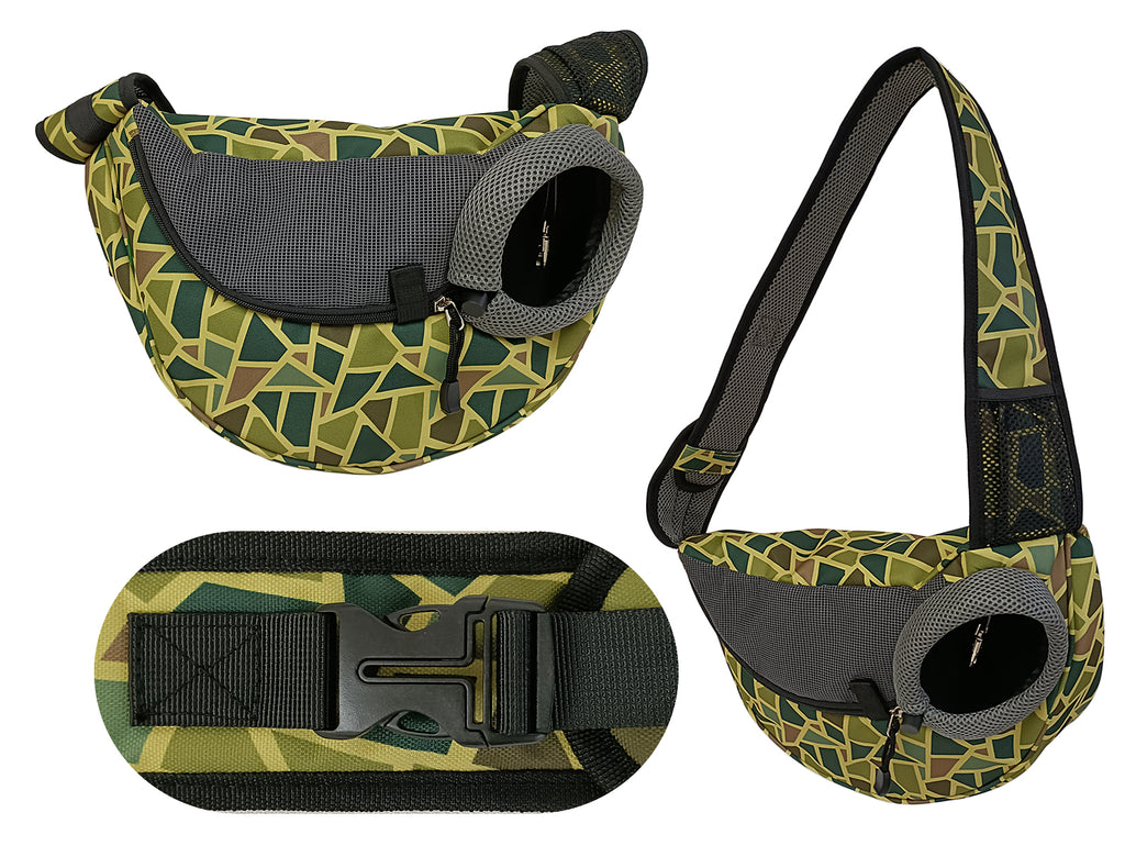 Dog Cat Carrier Mesh Outdoor Shoulder Bag - Small Size (Ideal for dog/cat below 3kg/6.5lbs)