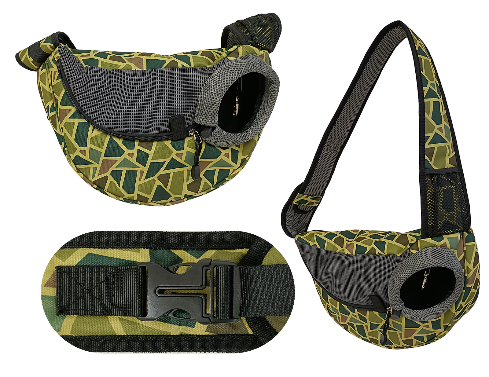 Dog Cat Carrier Mesh Outdoor Shoulder Bag - Small Size (Ideal for dog/cat below 3kg/6.5lbs)