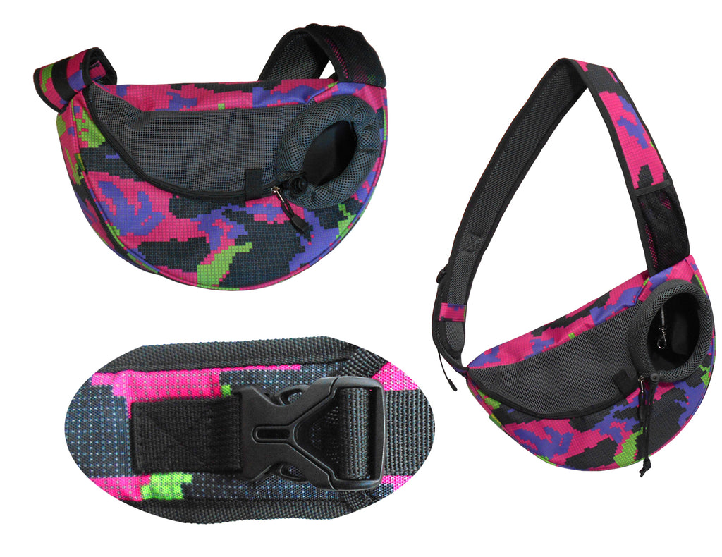 Dog Cat Carrier Mesh Outdoor Shoulder Bag - Medium Size (Ideal for dog/cat below 4.5kg/10lbs)