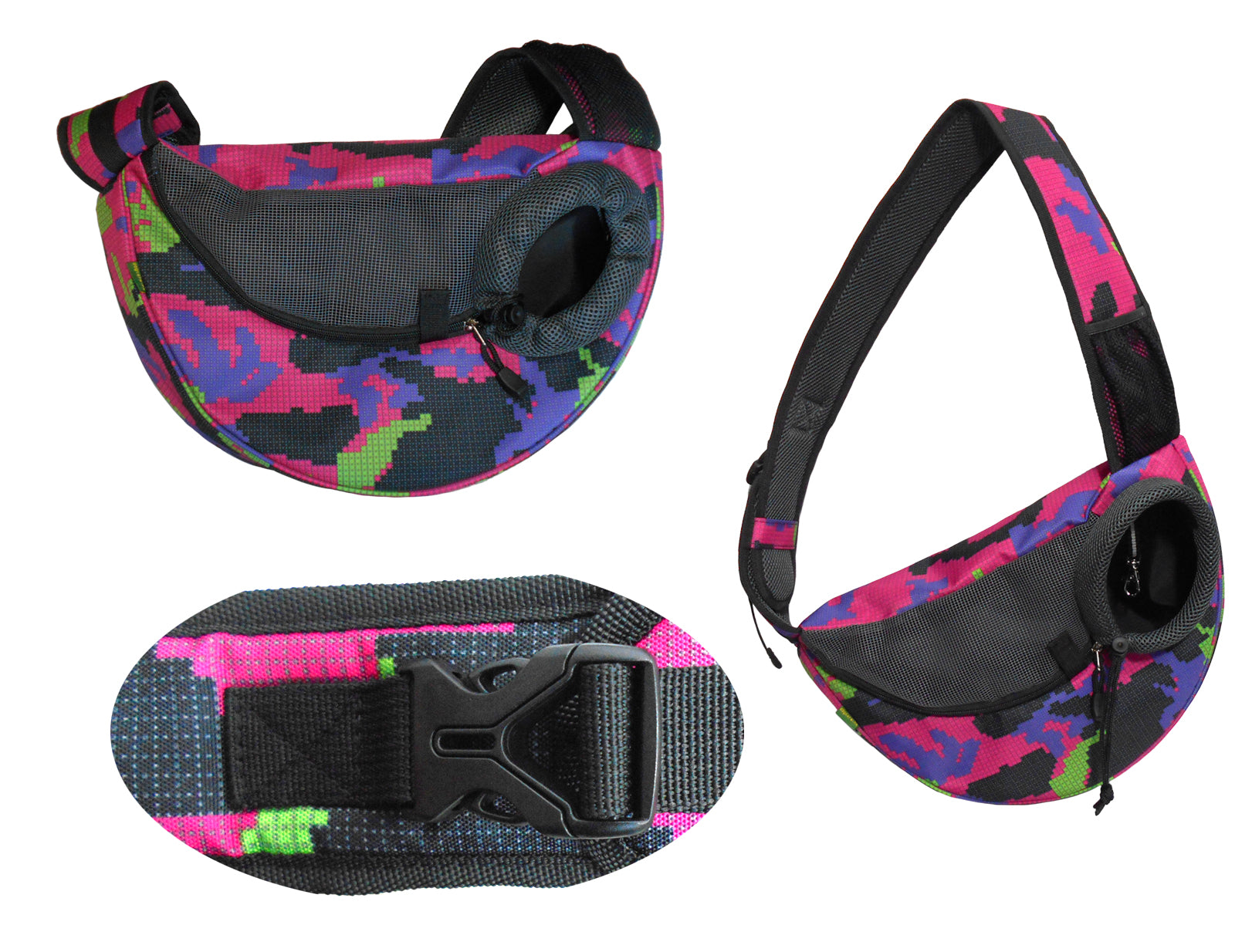 Dog Cat Carrier Mesh Outdoor Shoulder Bag - Medium Size (Ideal for dog/cat below 4.5kg/10lbs)