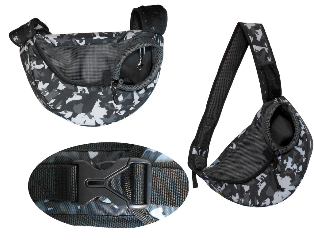 Dog Cat Carrier Mesh Outdoor Shoulder Bag - Medium Size (Ideal for dog/cat below 4.5kg/10lbs)