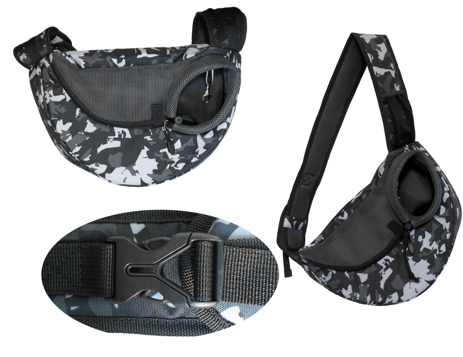 Dog Cat Carrier Mesh Outdoor Shoulder Bag - Medium Size (Ideal for dog/cat below 4.5kg/10lbs)