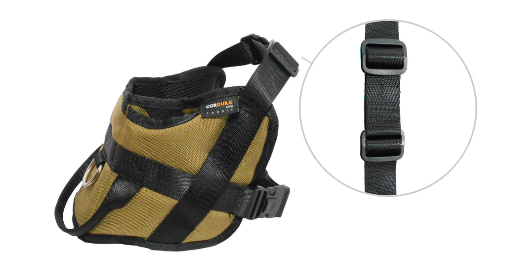 1000D Cordura Nylon Dog Vest Harness With Car Safety Seat Belts For Dog Girth 19"-25"