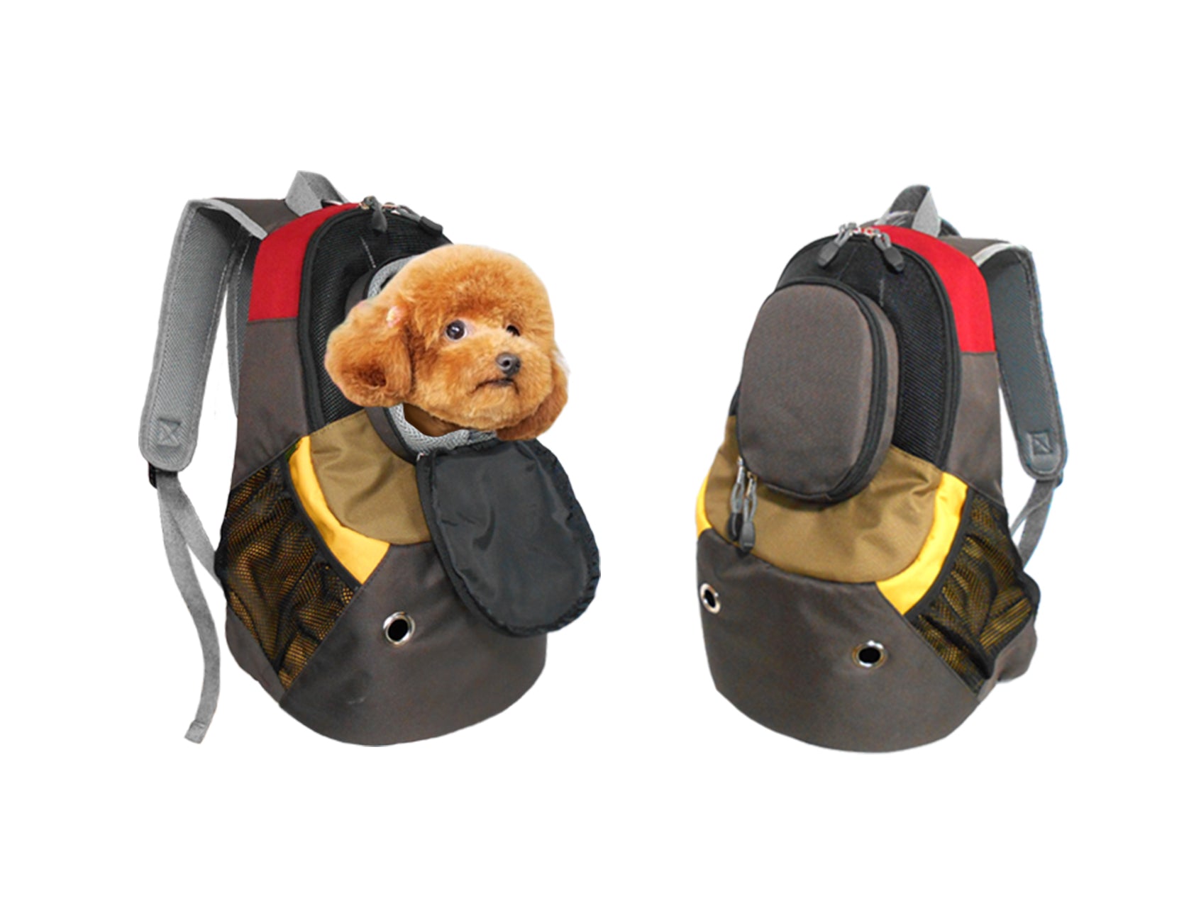 Dog Cat Carrier Mesh Outdoor Backpack - Medium Size (Ideal for dog/cat below 5.5kg/12lbs)
