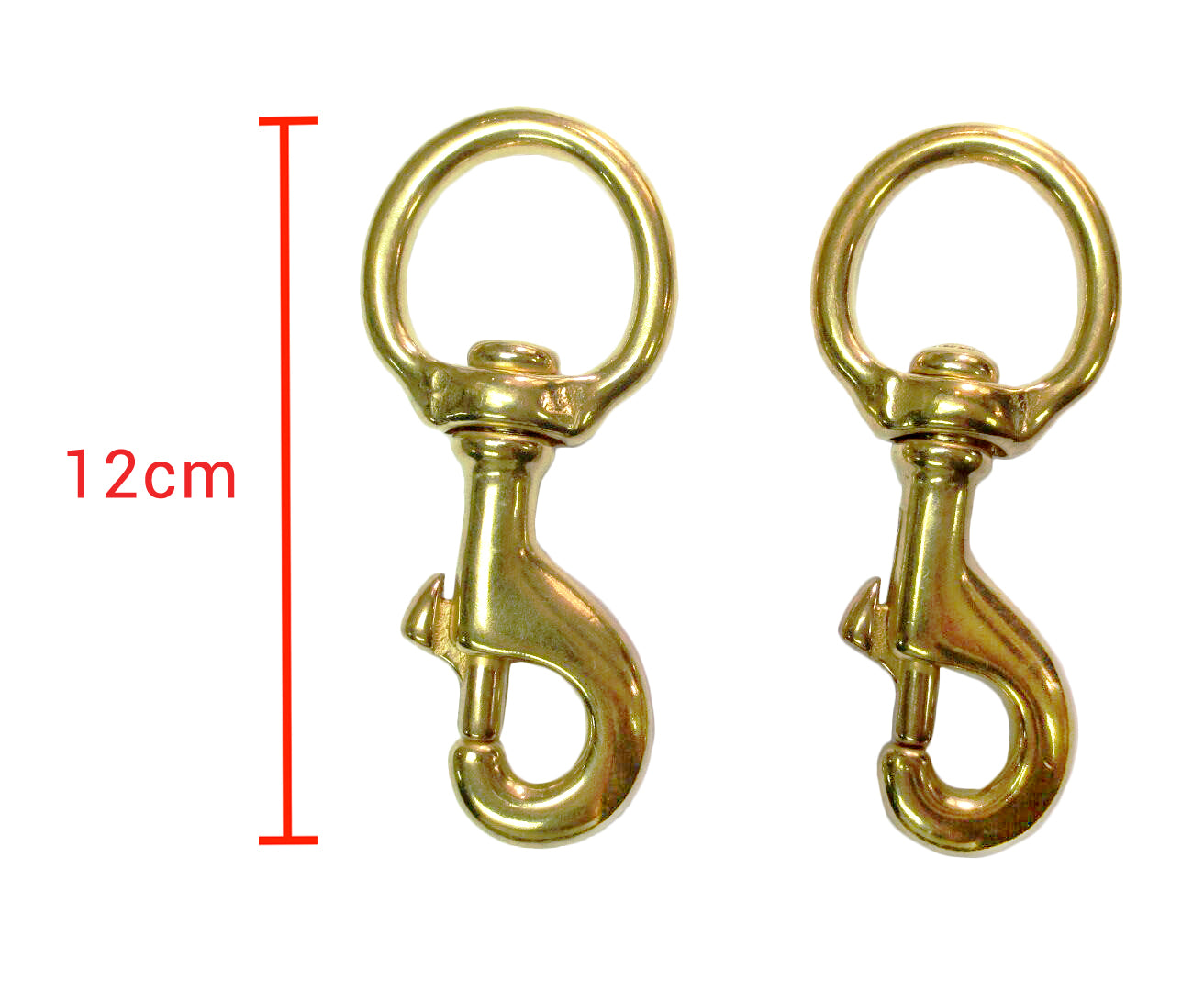 Solid Brass Heavy Duty Trigger Hook 12cm (2pcs)