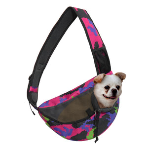 Dog Cat Carrier Mesh Outdoor Shoulder Bag - Small Size (Ideal for dog/cat below 3kg/6.5lbs)