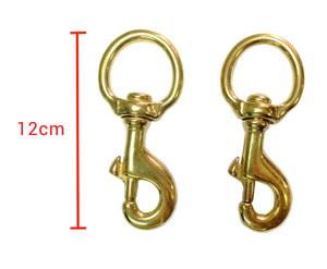 Solid Brass Heavy Duty Trigger Hook 12cm (2pcs)