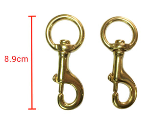 Solid Brass Heavy Duty Trigger Hook 8.9cm (2pcs)