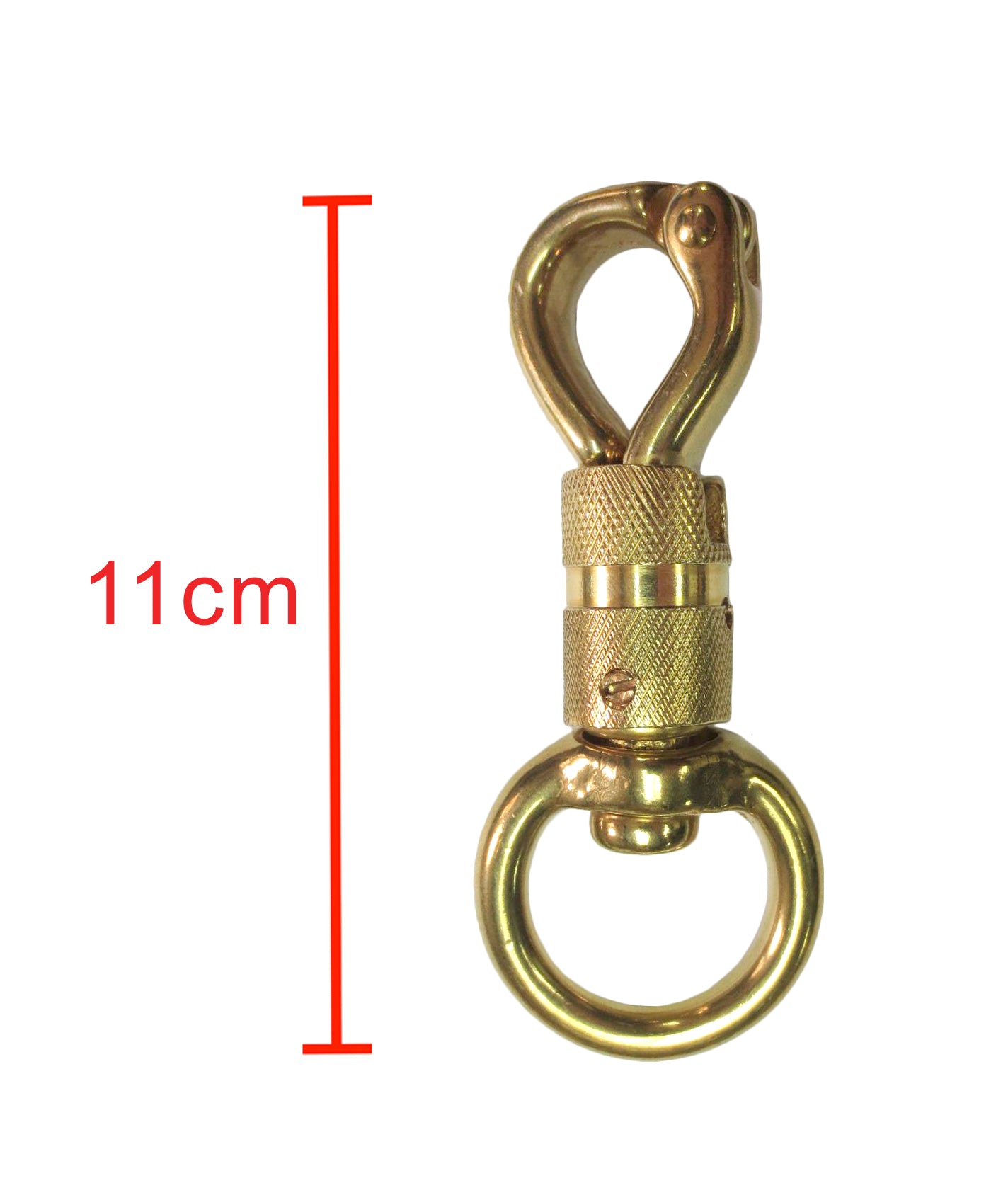 Swivel Eye Twist Panic Snap Solid Brass