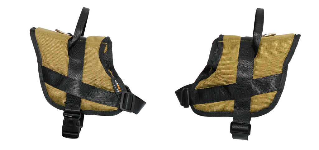 1000D Cordura Nylon Dog Vest Harness With Car Safety Seat Belts For Dog Girth 19"-25"