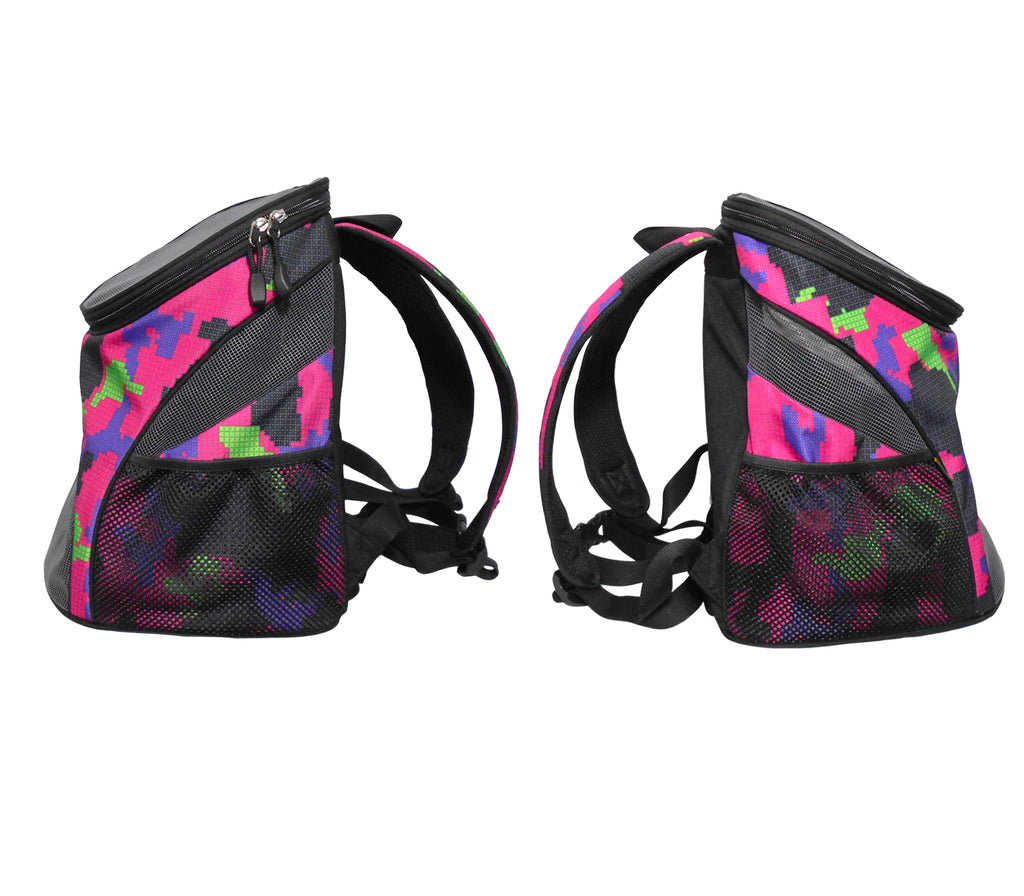Dog Cat Carrier Mesh Outdoor Basket Backpack - Medium Size (Ideal for dog/cat below 5.5kg/12lbs)