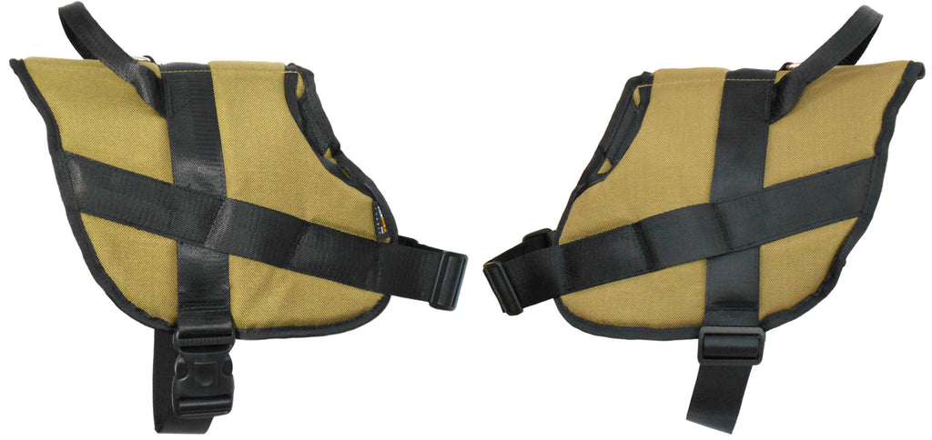 1000D Cordura Nylon Dog Vest Harness With Car Safety Seat Belts For Dog Girth 32"-45"