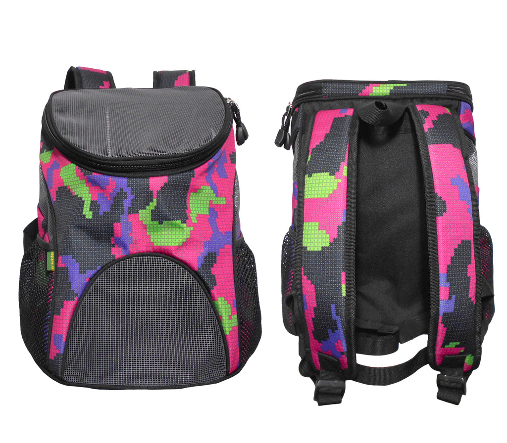 Dog Cat Carrier Mesh Outdoor Basket Backpack - Large Size (Ideal for dog/cat below 7.5kg/16.5lbs)