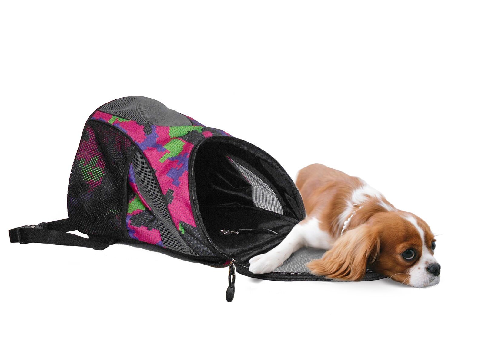 Dog Cat Carrier Mesh Outdoor Basket Backpack - Medium Size (Ideal for dog/cat below 5.5kg/12lbs)