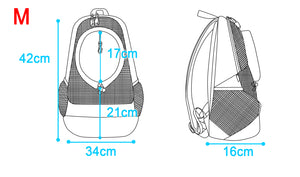 Dog Cat Carrier Mesh Outdoor Backpack - Medium Size (Ideal for dog/cat below 5.5kg/12lbs)