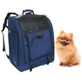 Cordura Nylon Dog Carrier Backpack With Car Seat Belt Attachment – (Ideal for dog/cat below 10kgs/22lbs)