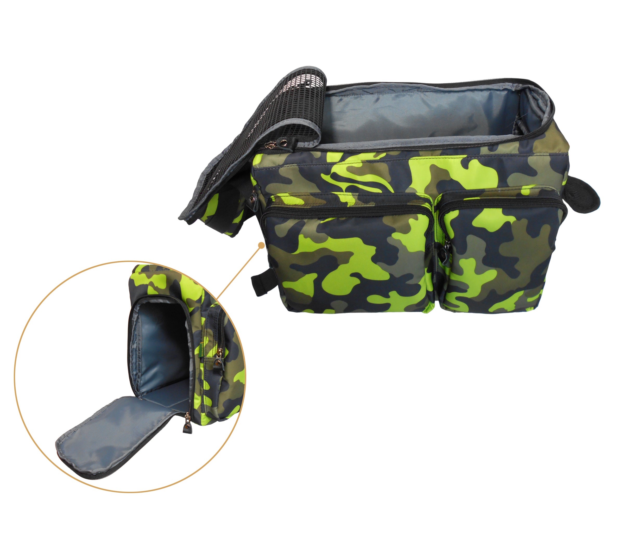 Dog Cat Pet Carrier Sling Bag Puppy Hands-free Crossbody Shoulder Bag w/ Leash-(Ideal for dog/cat below 7kgs/15lbs)