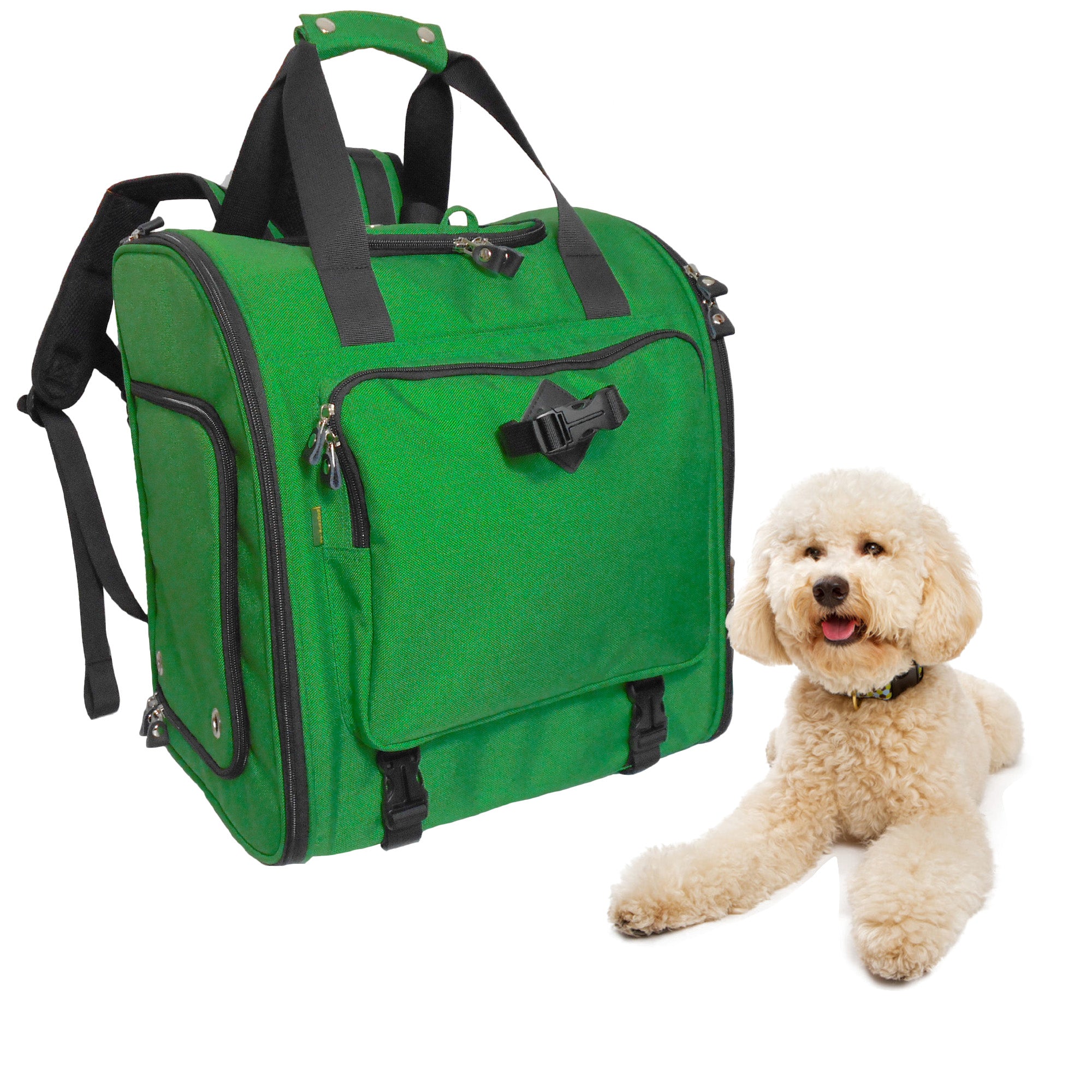Cordura Nylon Dog Carrier Backpack With Car Seat Belt Attachment -(Ideal for dog/cat below 8kgs/17.6lbs)