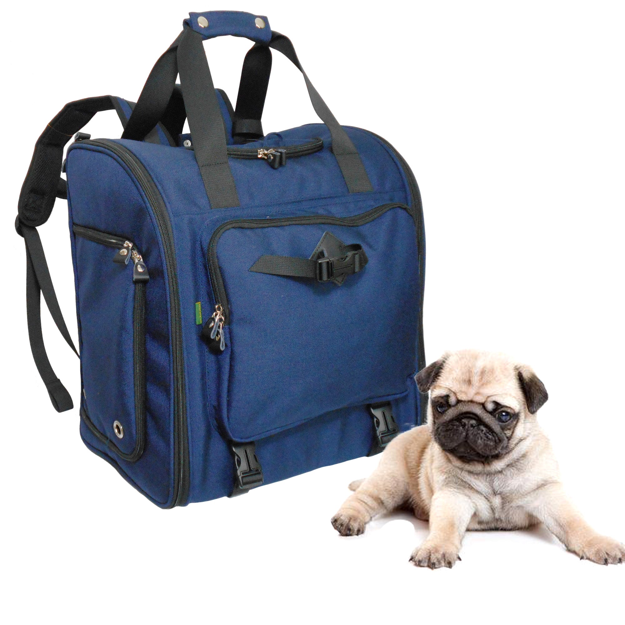 Cordura Nylon Dog Carrier Backpack With Car Seat Belt Attachment -(Ideal for dog/cat below 8kgs/17.6lbs)