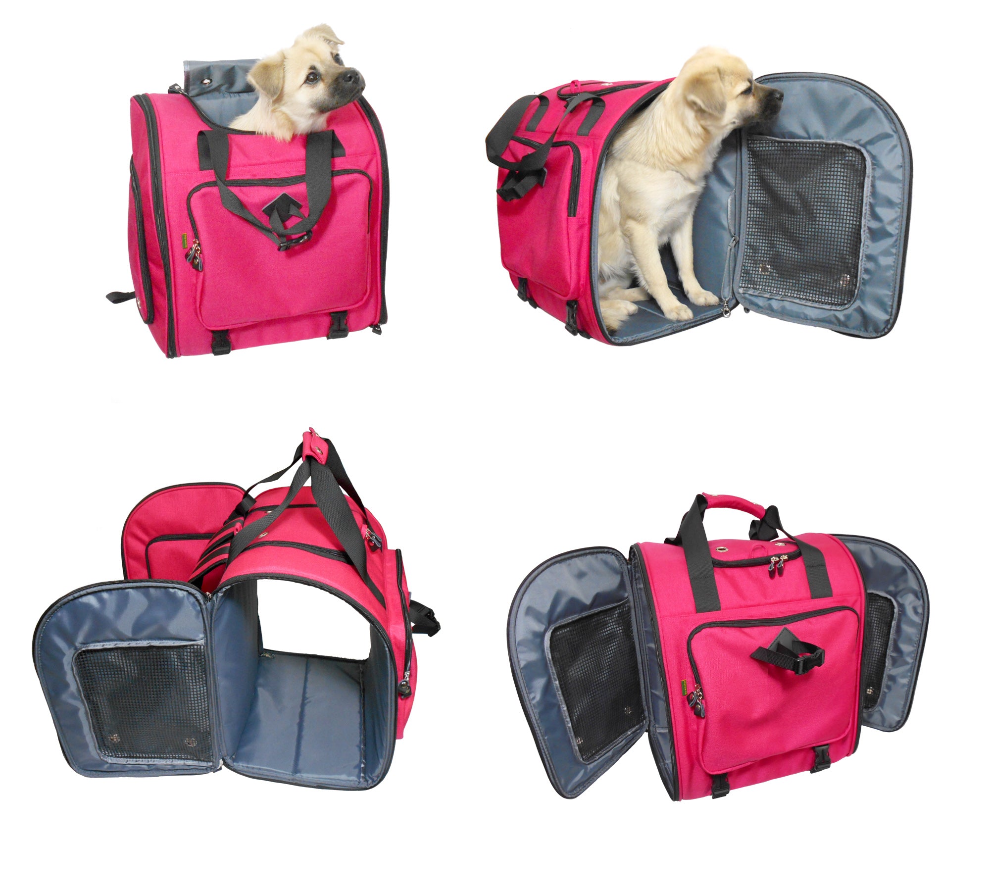 Cordura Nylon Dog Carrier Backpack With Car Seat Belt Attachment -(Ideal for dog/cat below 8kgs/17.6lbs)