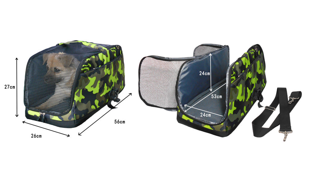 Dog Carrier Pet Shoulder Bag Car Safety Belt Attachment Puppy Cat Travel Bed Air-(Ideal for dog/cat below 7kgs/15.4lbs)