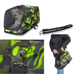 Dog Carrier Pet Shoulder Bag Car Safety Belt Attachment Puppy Cat Travel Bed Air-(Ideal for dog/cat below 7kgs/15.4lbs)