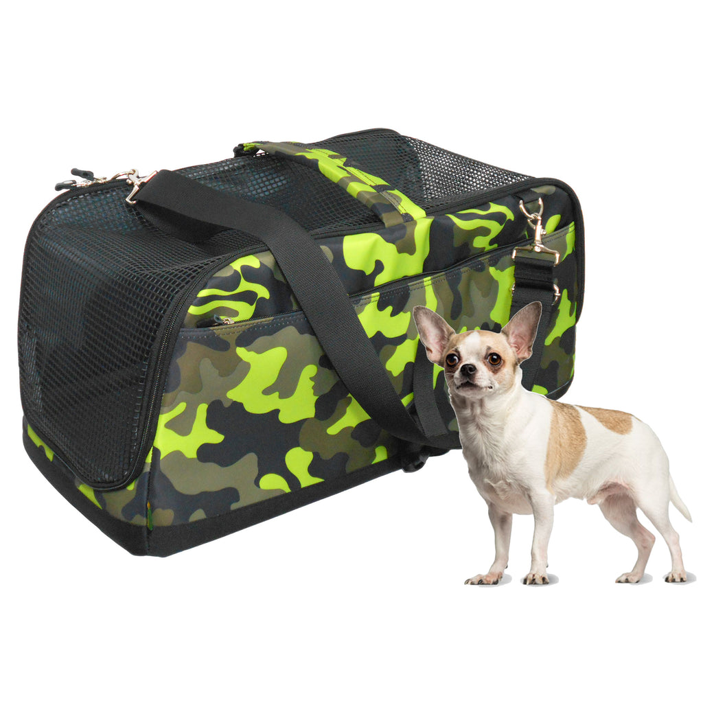 Dog Carrier Pet Shoulder Bag Car Safety Belt Attachment Puppy Cat Travel Bed Air-(Ideal for dog/cat below 7kgs/15.4lbs)