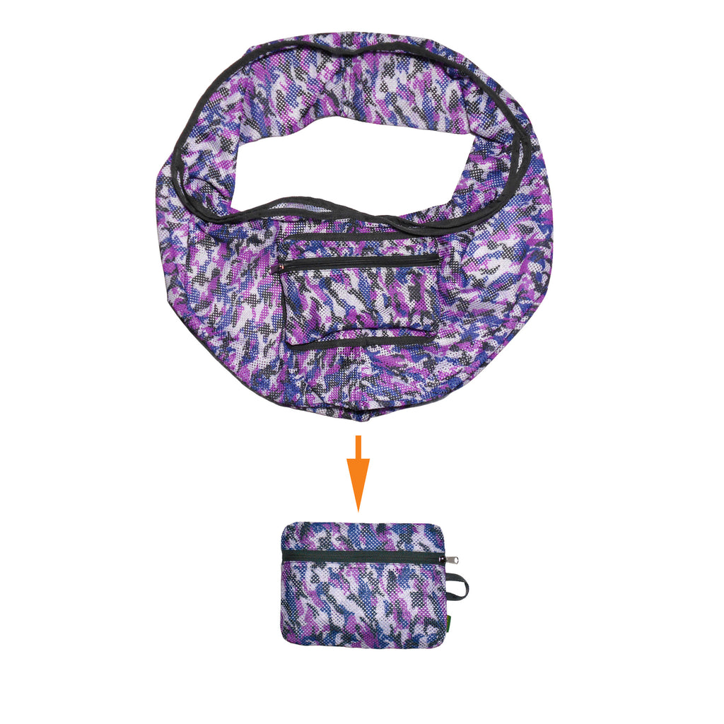 Foldable Camouflage Mesh Dog & Cat Sling Carrier Bag – XS (2–4kg / 4.4–8.8lbs)