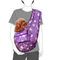 Foldable Star Print Mesh Dog & Cat Sling Carrier Bag – M (5–7kg / 11–15.5lbs)