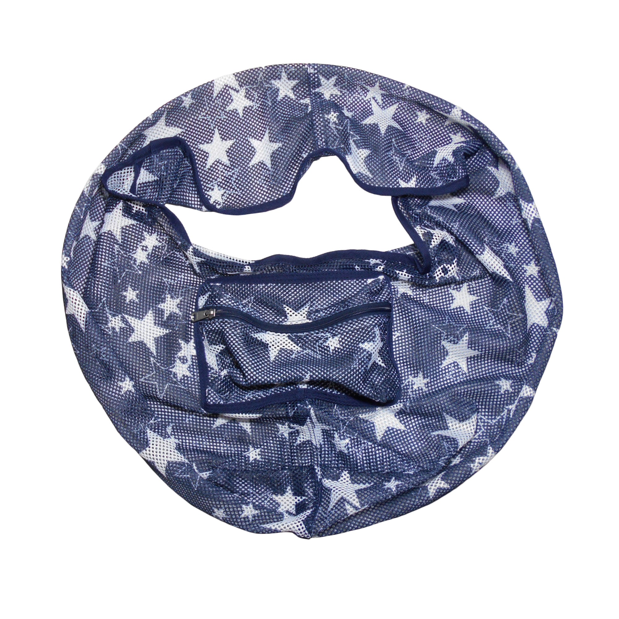 Foldable Star Print Mesh Dog & Cat Sling Carrier Bag – M (5–7kg / 11–15.5lbs)