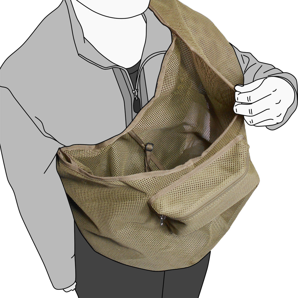 Foldable Mesh Dog & Cat Sling Carrier Bag – M (5–7kg / 11–15.5lbs)