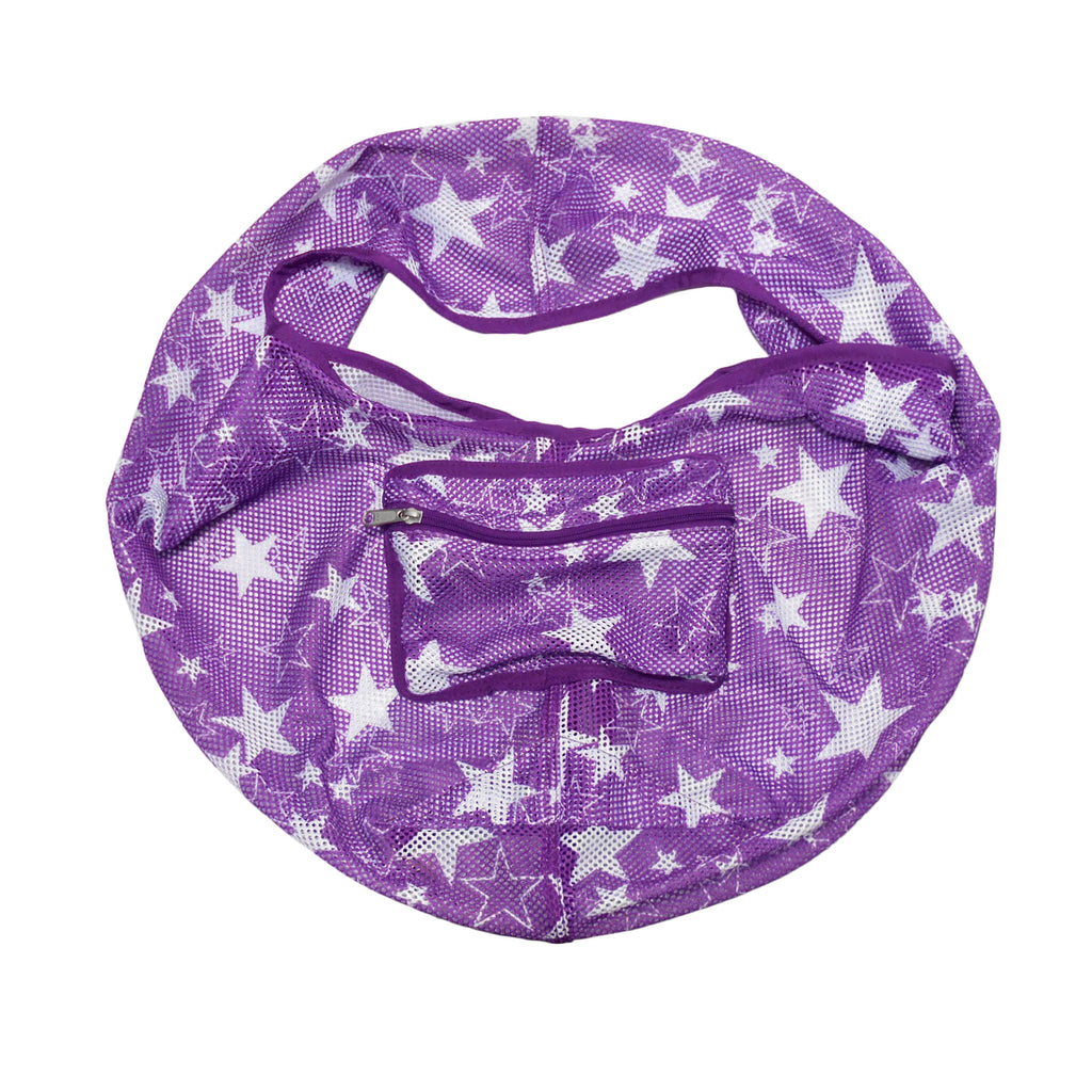 Foldable Star Print Mesh Dog & Cat Sling Carrier Bag – M (5–7kg / 11–15.5lbs)