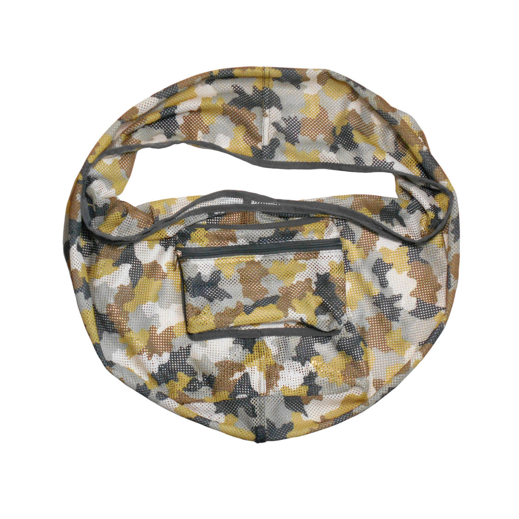 Foldable Camouflage Mesh Dog & Cat Sling Carrier Bag – XS (2–4kg / 4.4–8.8lbs)