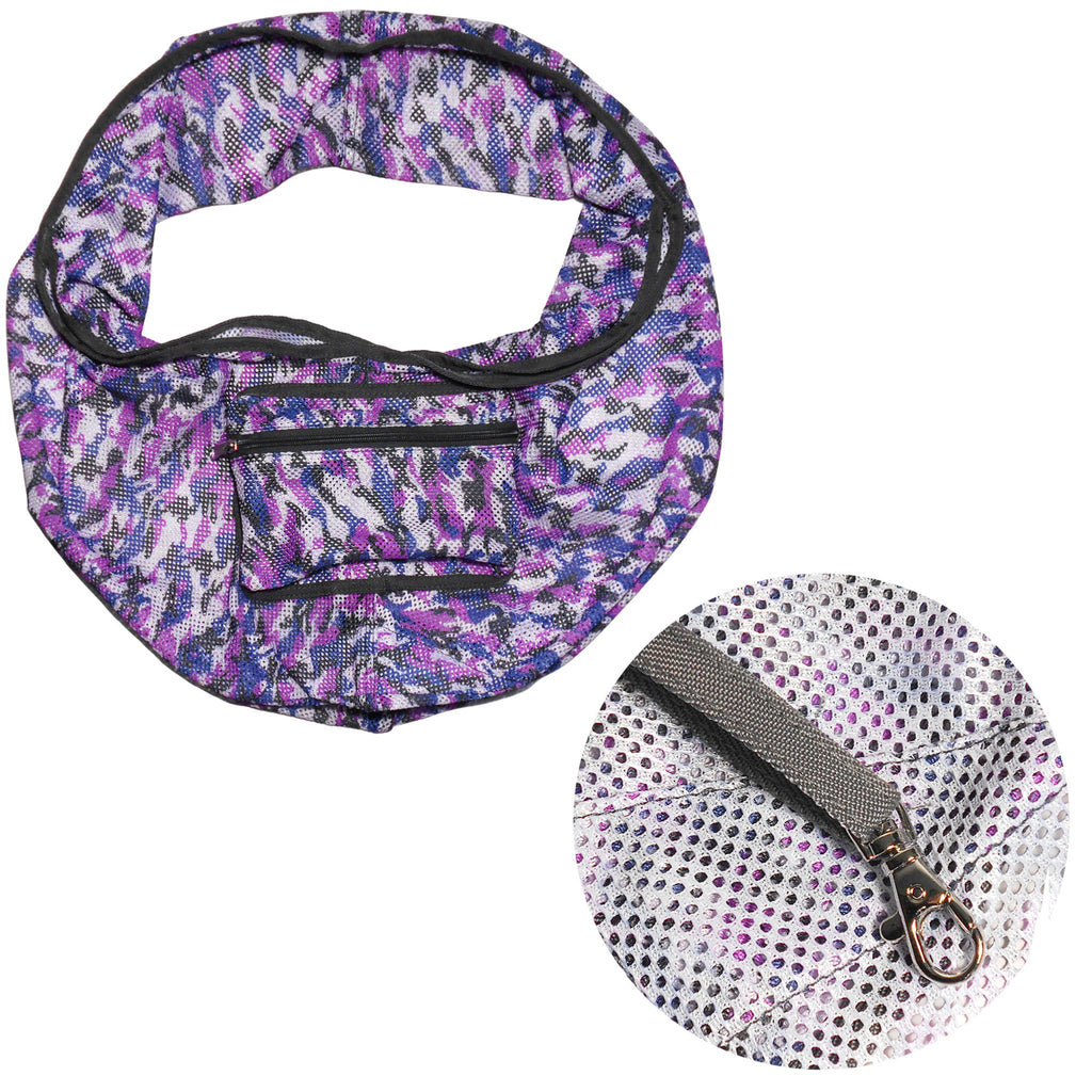 Foldable Camouflage Mesh Dog & Cat Sling Carrier Bag – M (5–7kg / 11–15.5lbs)
