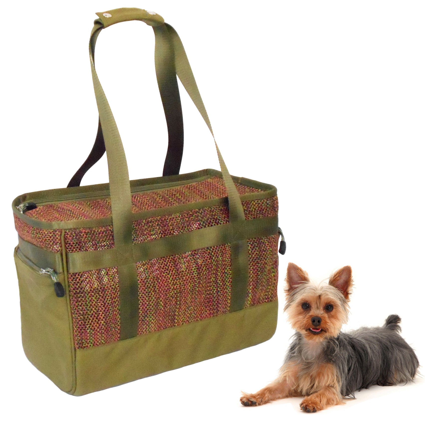 Mesh Pet Dog Cat Travel Carriers Pet Totes Bag Doggy Basket Doggie Handbag Puppy-(Ideal for dog/cat below 5kgs /11lbs)