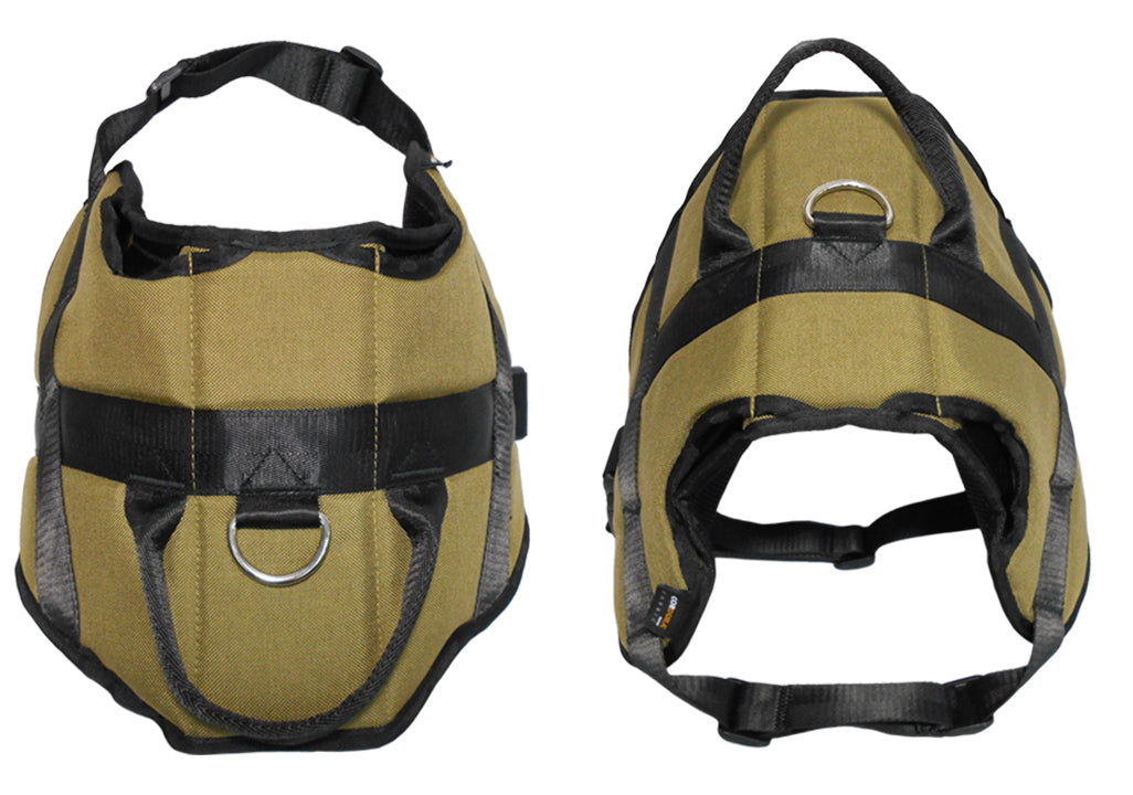 1000D Cordura Nylon Dog Vest Harness With Car Safety Seat Belts For Dog Girth 32"-45"