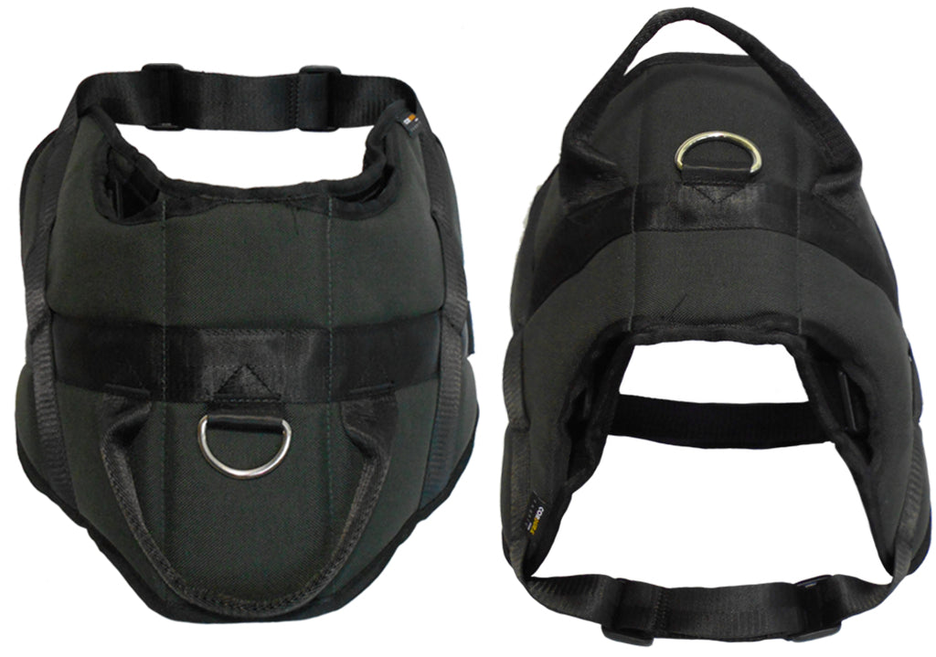 1000D Cordura Nylon Dog Vest Harness With Car Safety Seat Belts For Dog Girth 25"-34"