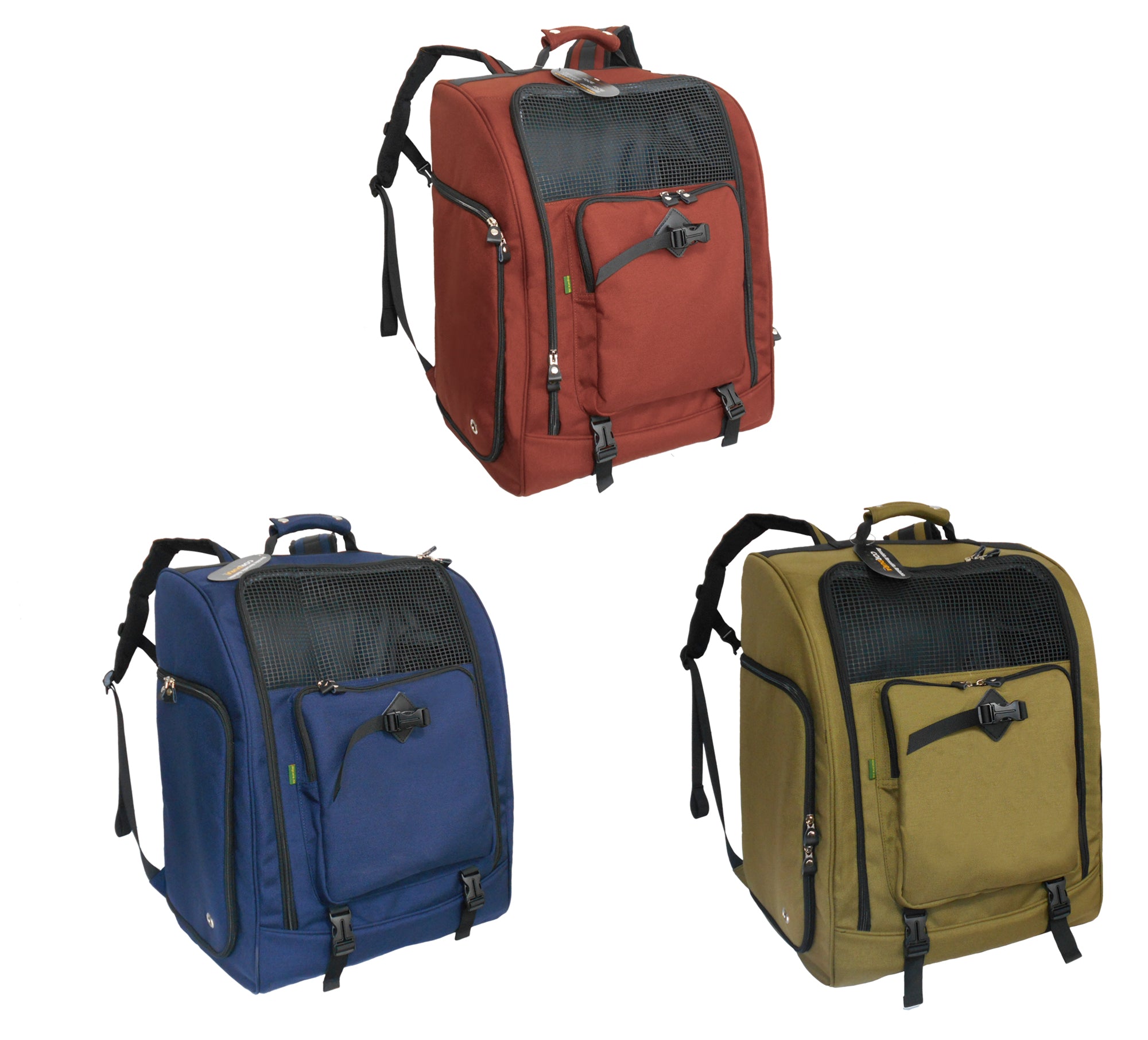 Cordura Nylon Dog Carrier Backpack With Car Seat Belt Attachment – (Ideal for dog/cat below 10kgs/22lbs)